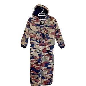 Walls Blizzard Pruf Camo Jacket & Bib Overalls Set Youth Large 12/14 Insulated